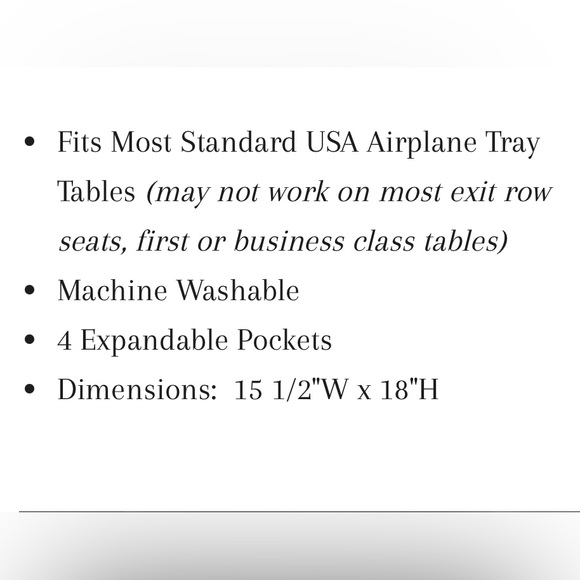 Airplane Tray cover with pockets - Picture 4 of 4